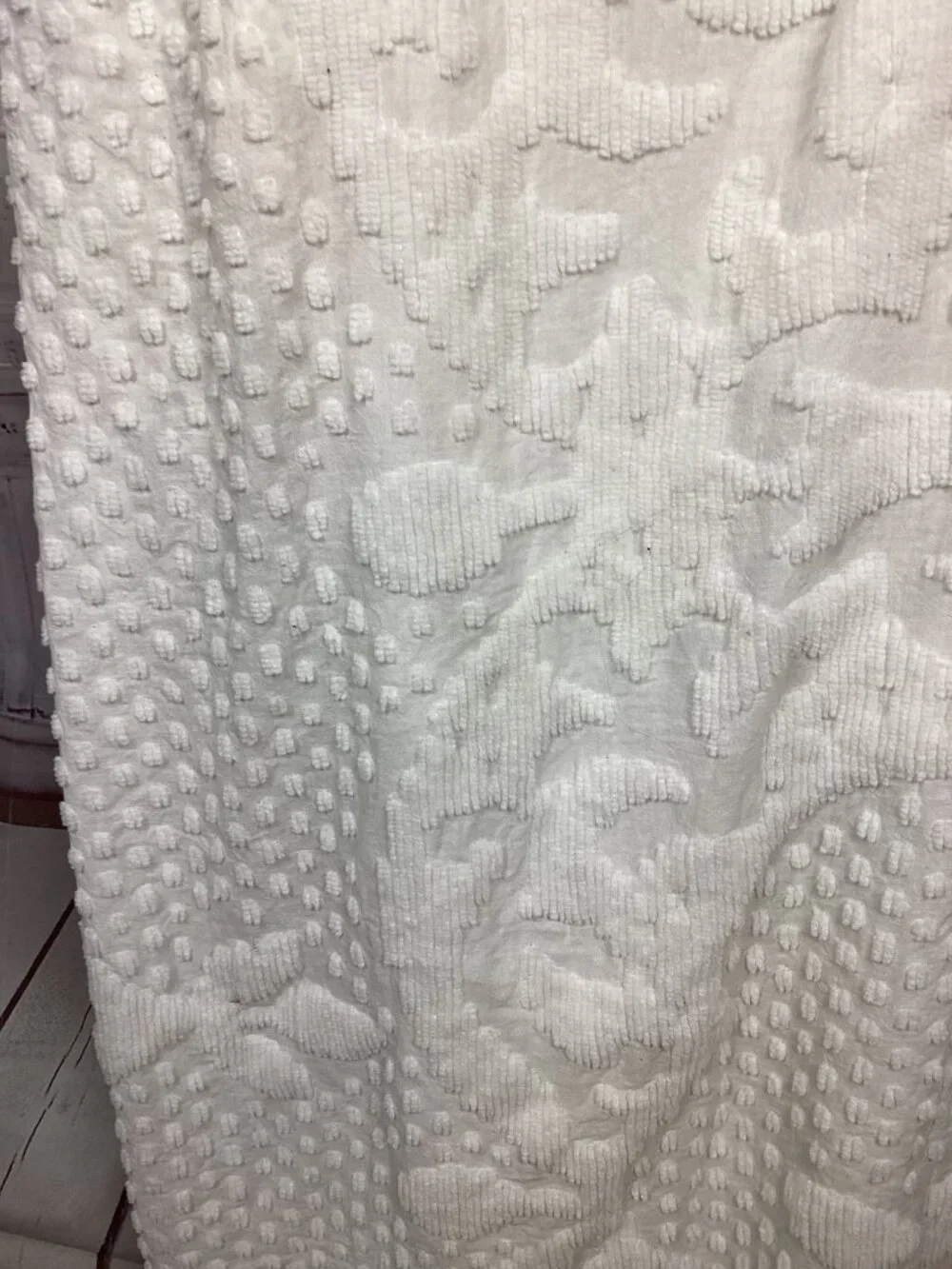 Vintage White Comforter Cover Swiss Dot Fringe